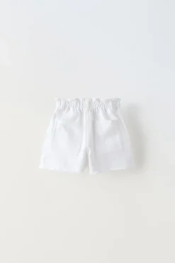 CALÇÕES BERMUDA DE SARJA PAPERBAG-ZARA Shop