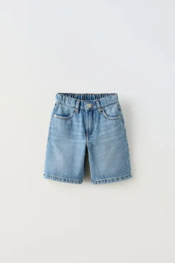 CALÇÕES BERMUDA DENIM BAGGY FIT-ZARA Best