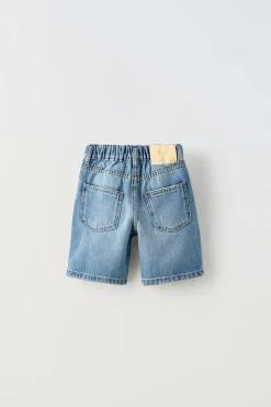 CALÇÕES BERMUDA DENIM BAGGY FIT-ZARA Best