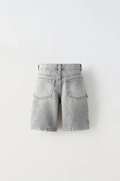 CALÇÕES BERMUDA DENIM MULTIBOLSOS-ZARA Online