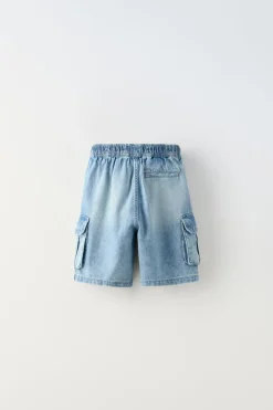 CALÇÕES BERMUDA DENIM WORKER-ZARA Hot