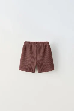 CALÇÕES BERMUDA EFEITO DE WAFFLE ETIQUETA-ZARA Store