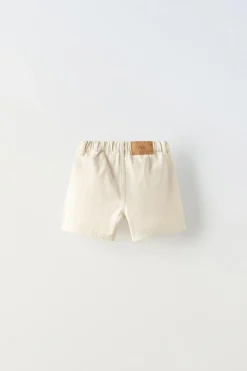 CALÇÕES BERMUDA EM DENIM COM PINÇAS-ZARA Cheap