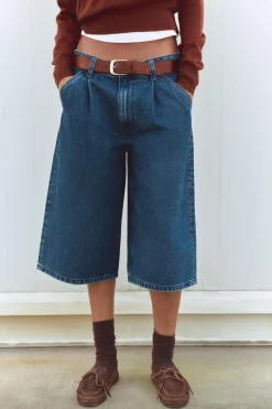 ZARA Saias / Calções^CALÇÕES BERMUDA EM DENIM TRF Azul-marinho