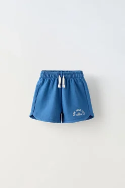 CALÇÕES BERMUDA MENSAGEM BORDADA-ZARA Cheap