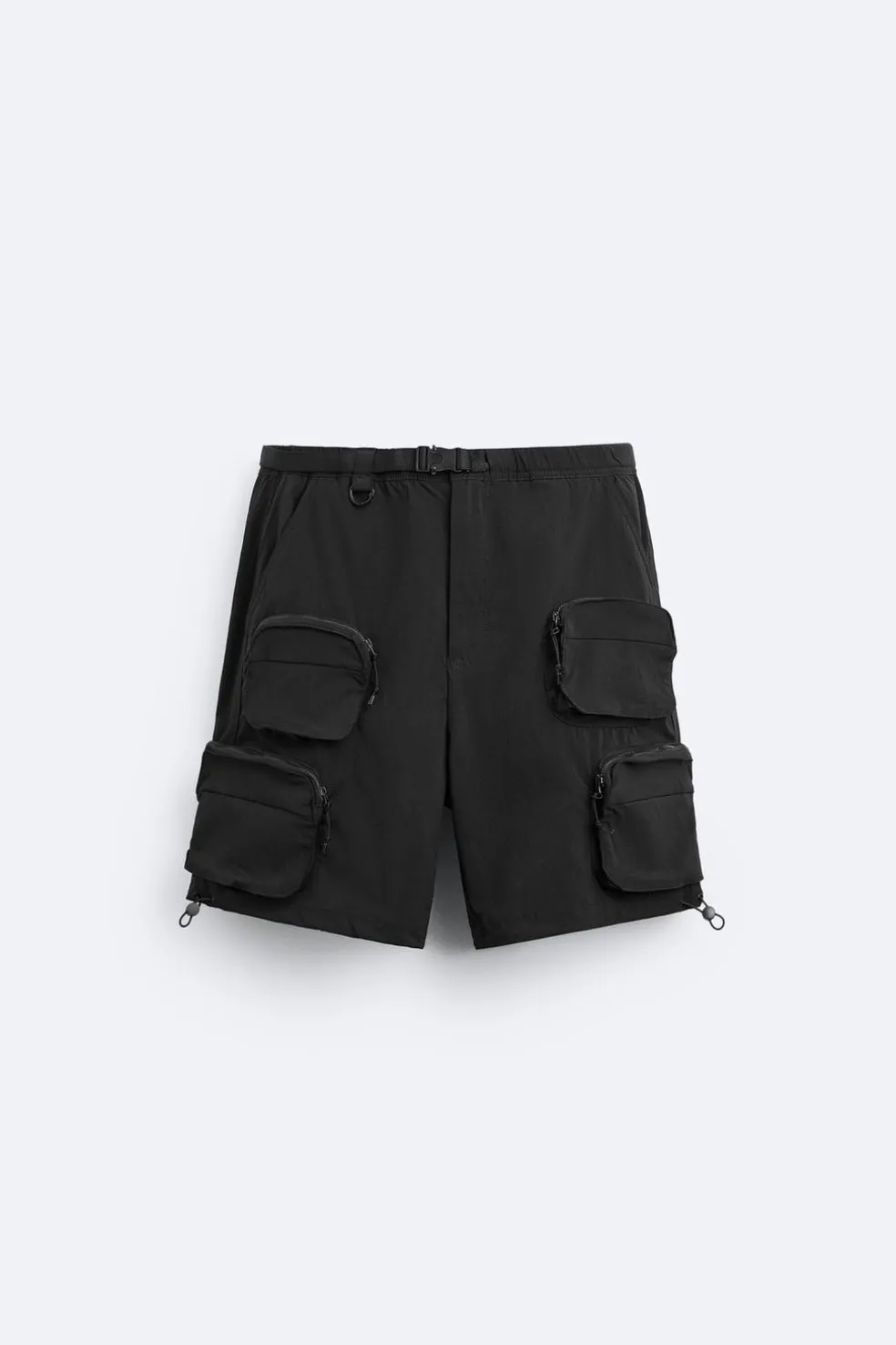 ZARA Cargo^CALÇÕES BERMUDA TÉCNICOS CARGO Preto