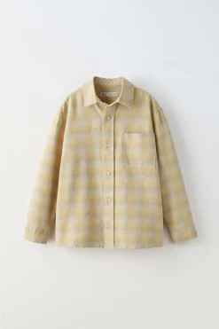 CAMISA AOS QUADRADOS-ZARA Fashion