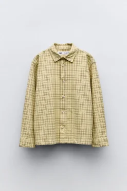 CAMISA AOS QUADRADOS-ZARA Outlet