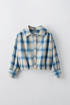 CAMISA AOS QUADRADOS-ZARA Sale