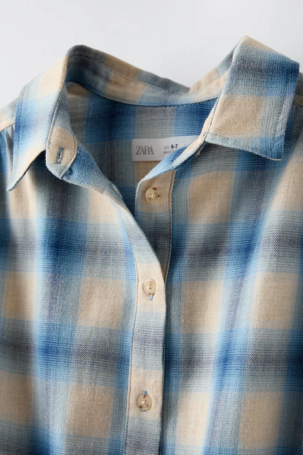 CAMISA AOS QUADRADOS-ZARA Sale