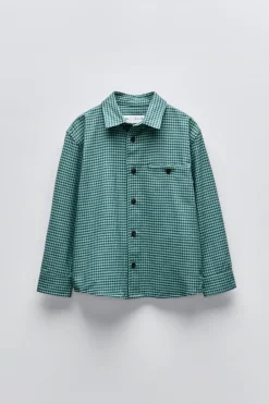 CAMISA AOS QUADRADOS-ZARA Store