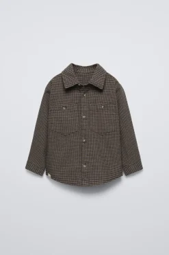 CAMISA AOS QUADRADOS-ZARA Best Sale