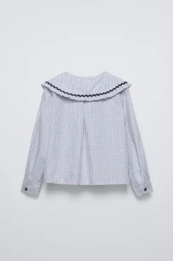 CAMISA AOS QUADRADOS-ZARA Flash Sale