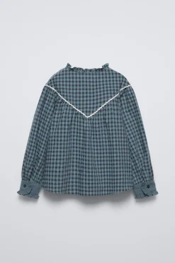 CAMISA AOS QUADRADOS-ZARA Shop
