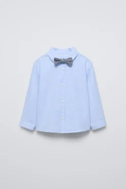 CAMISA COM LAÇO REMOVÍVEL-ZARA Store