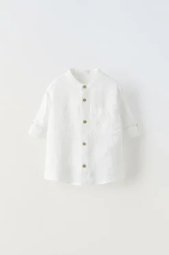 CAMISA COM LINHO-ZARA Outlet