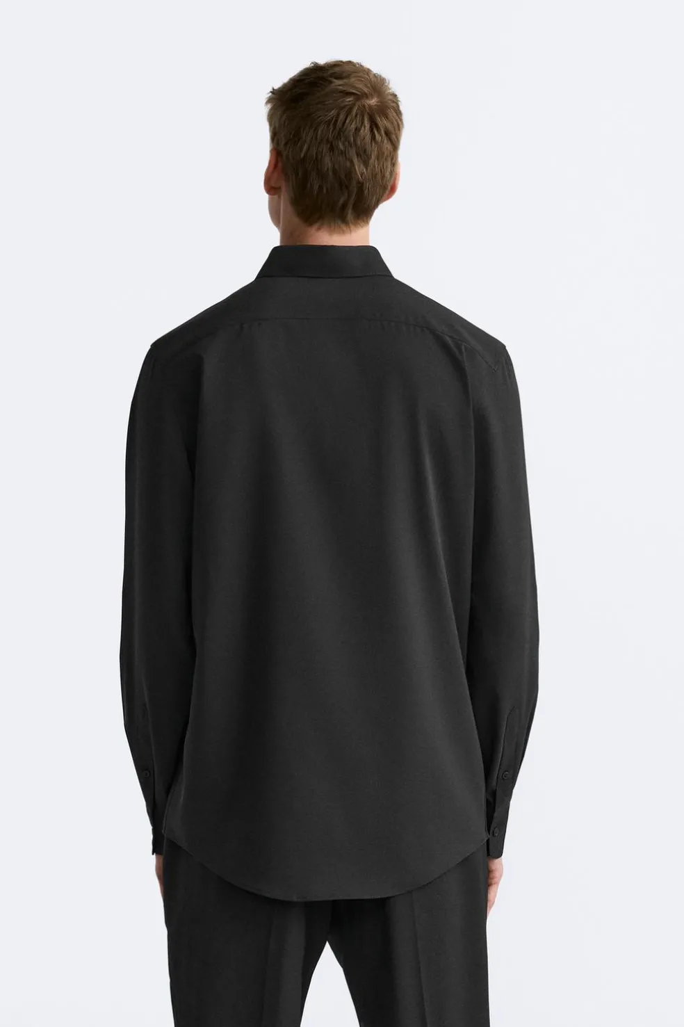 ZARA Vestuário De Inverno^CAMISA ELÁSTICA Preto