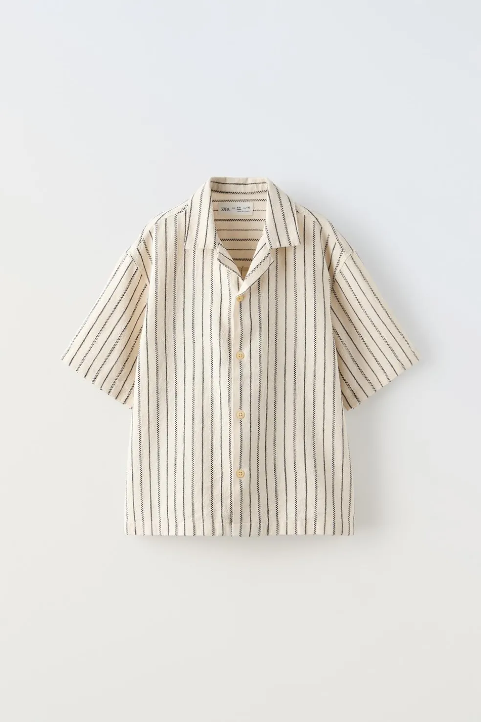 CAMISA ÀS RISCA TECIDA-ZARA Shop