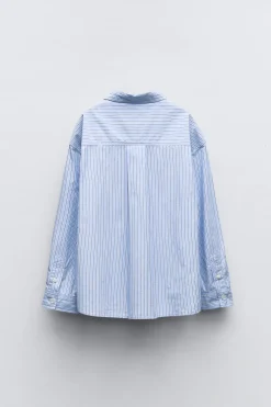 CAMISA ÀS RISCAS COM BOLSOS-ZARA Clearance