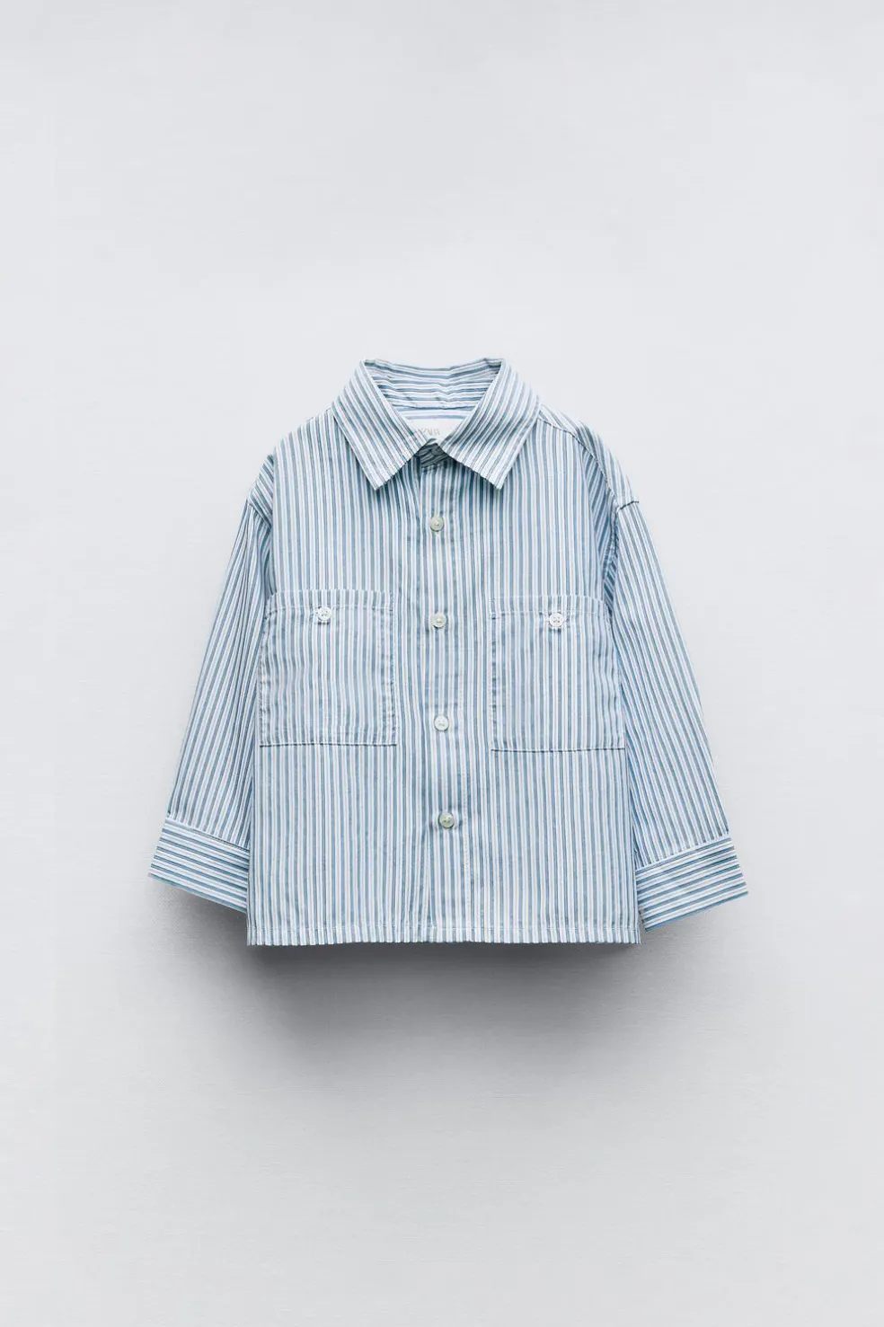 CAMISA ÀS RISCAS COM BOLSOS-ZARA Cheap