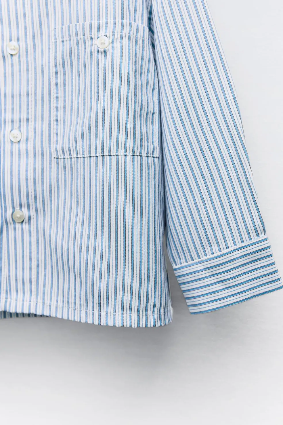 CAMISA ÀS RISCAS COM BOLSOS-ZARA Cheap
