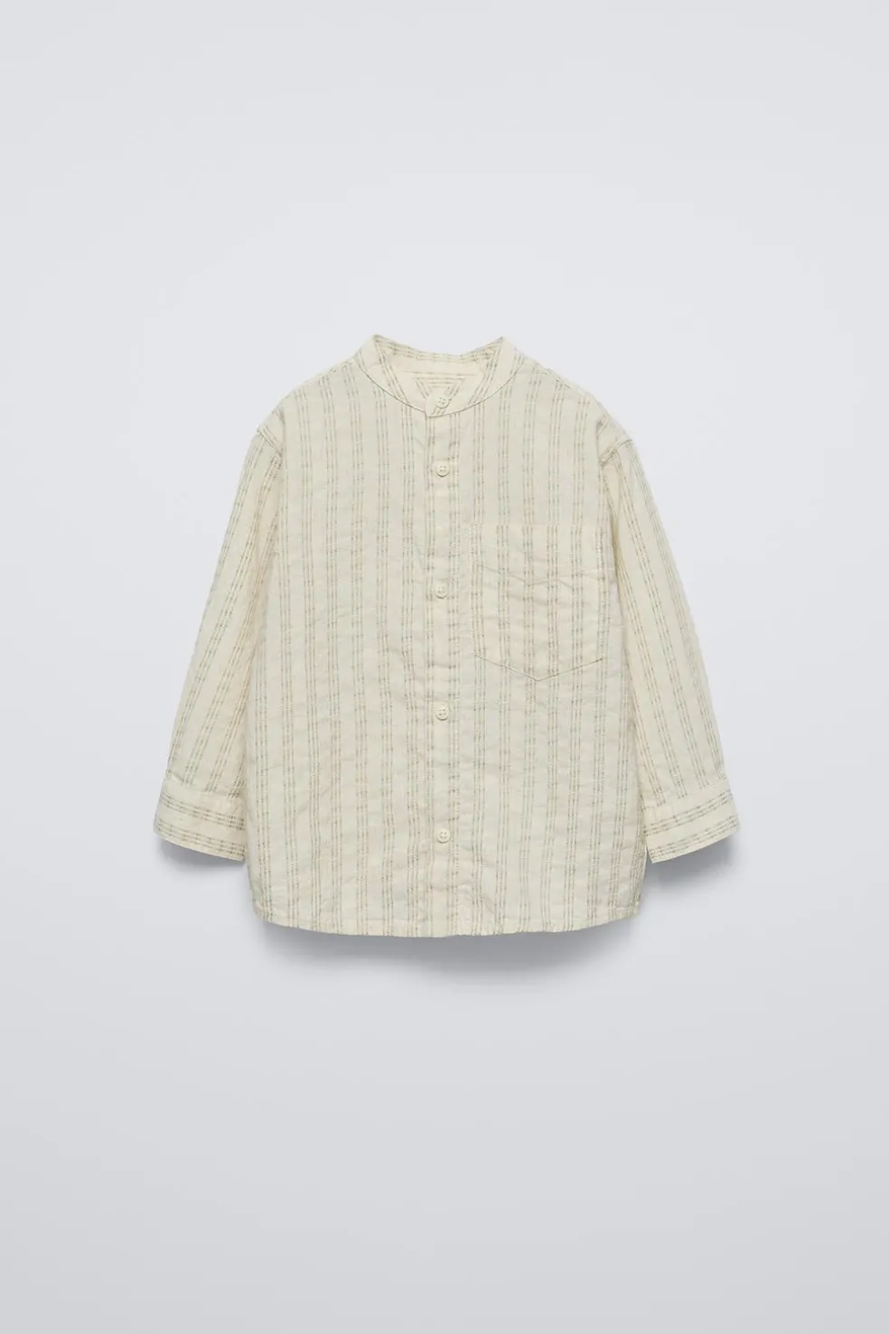 CAMISA ÀS RISCAS COM ESTRUTURA-ZARA Best Sale