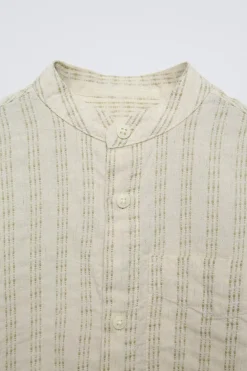 CAMISA ÀS RISCAS COM ESTRUTURA-ZARA Best Sale