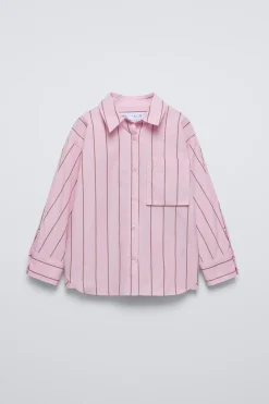 CAMISA ÀS RISCAS COM PREGA-ZARA Flash Sale