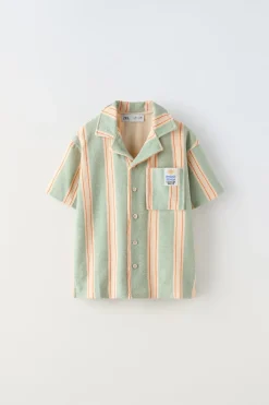 CAMISA ÀS RISCAS TERRYCLOTH ETIQUETA-ZARA Best