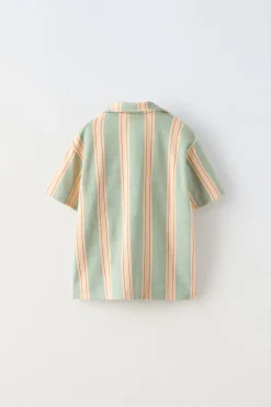 CAMISA ÀS RISCAS TERRYCLOTH ETIQUETA-ZARA Best