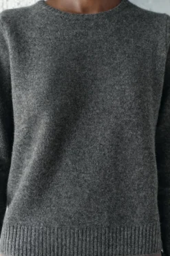 ZARA Cardigan / Camisolas|Malha^CAMISOLA BÁSICA 100% LÃ Cinzento-escuro