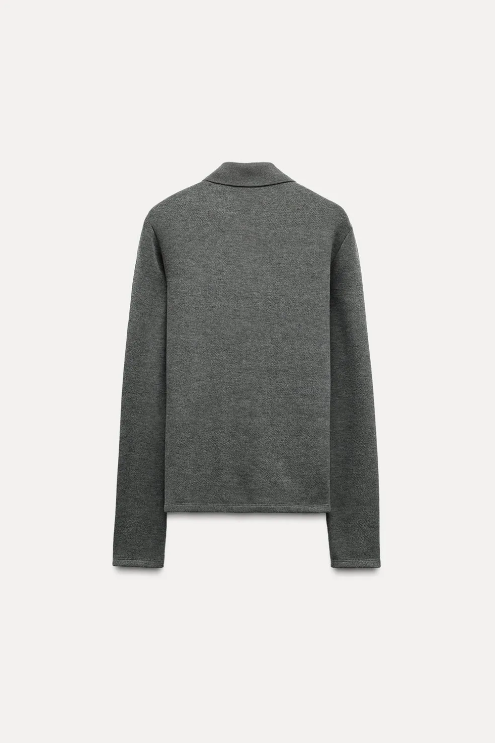 ZARA Winter Layersnew^CAMISOLA GOLA DE POLO SOFT Cinzento-vigoré