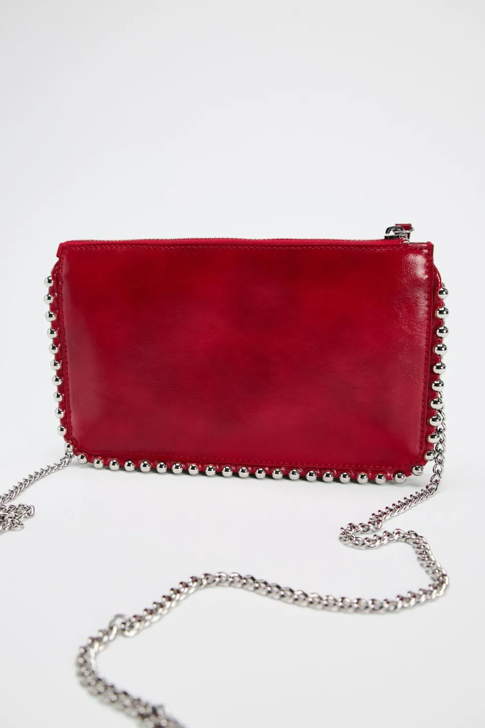 ZARA Malas^CARTEIRA MALA A TIRACOLO COM TACHAS Vermelho