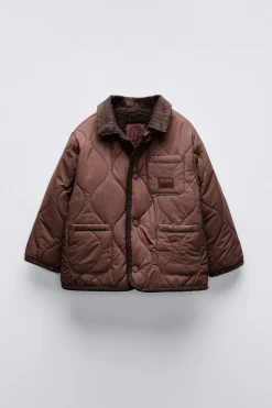 CASACO ACOLCHOADO COM GOLA DE BOMBAZINA-ZARA Discount
