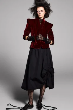 ZARA Sobretudos / Anoraques^CASACO ACOLCHOADO DE VELUDO ZW COLLECTION Vinho