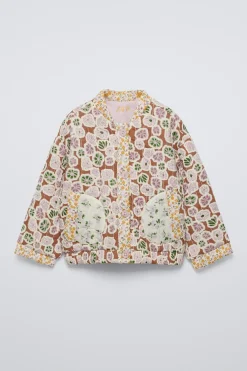 CASACO ACOLCHOADO PATCHWORK-ZARA Cheap