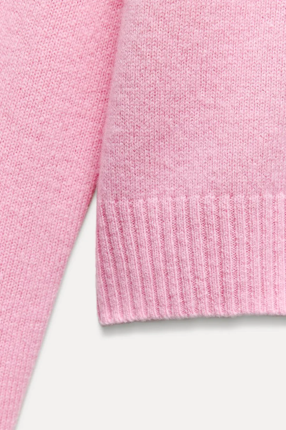 ZARA Cardigan / Camisolas|Malha^CASACO BÁSICO 100% LÃ Rosa
