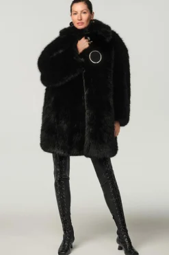 ZARA Sobretudos / Anoraques^CASACO COM EFEITO DE PELO SINTÉTICO X STEFANO PILATI Preto