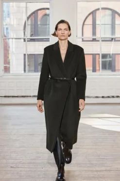 ZARA Sobretudos / Anoraques^CASACO COM LÃ E CINTO ZW COLLECTION Caqui