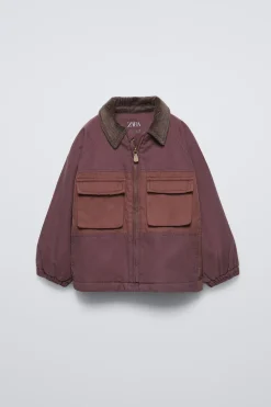 CASACO COMBINADO COM BOLSOS-ZARA New