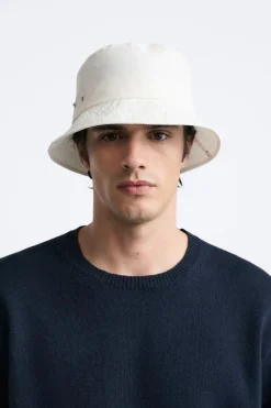 ZARA Acessórios^CHAPÉU BUCKET Cru