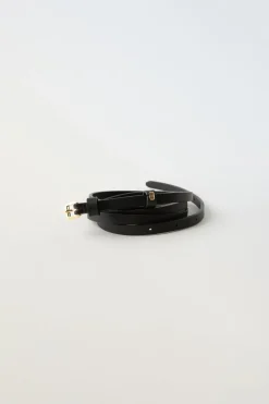 CINTO FINO EM PELE-ZARA Cheap