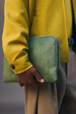 ZARA Malas / Mochilas^CLUTCH EM PELE LIMITED EDITION Verde