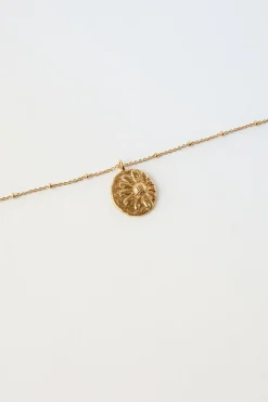 COLAR DE FLOR COM BANHO A OURO DE 24KT TRUE NEUTRALS-ZARA Cheap