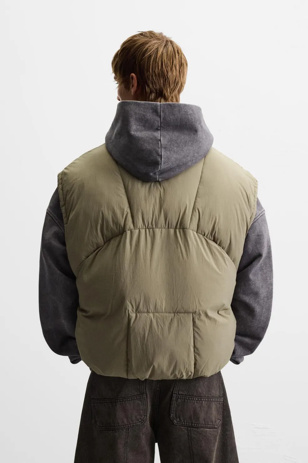 ZARA Coletes^COLETE ACOLCHOADO BOXY FIT Caqui
