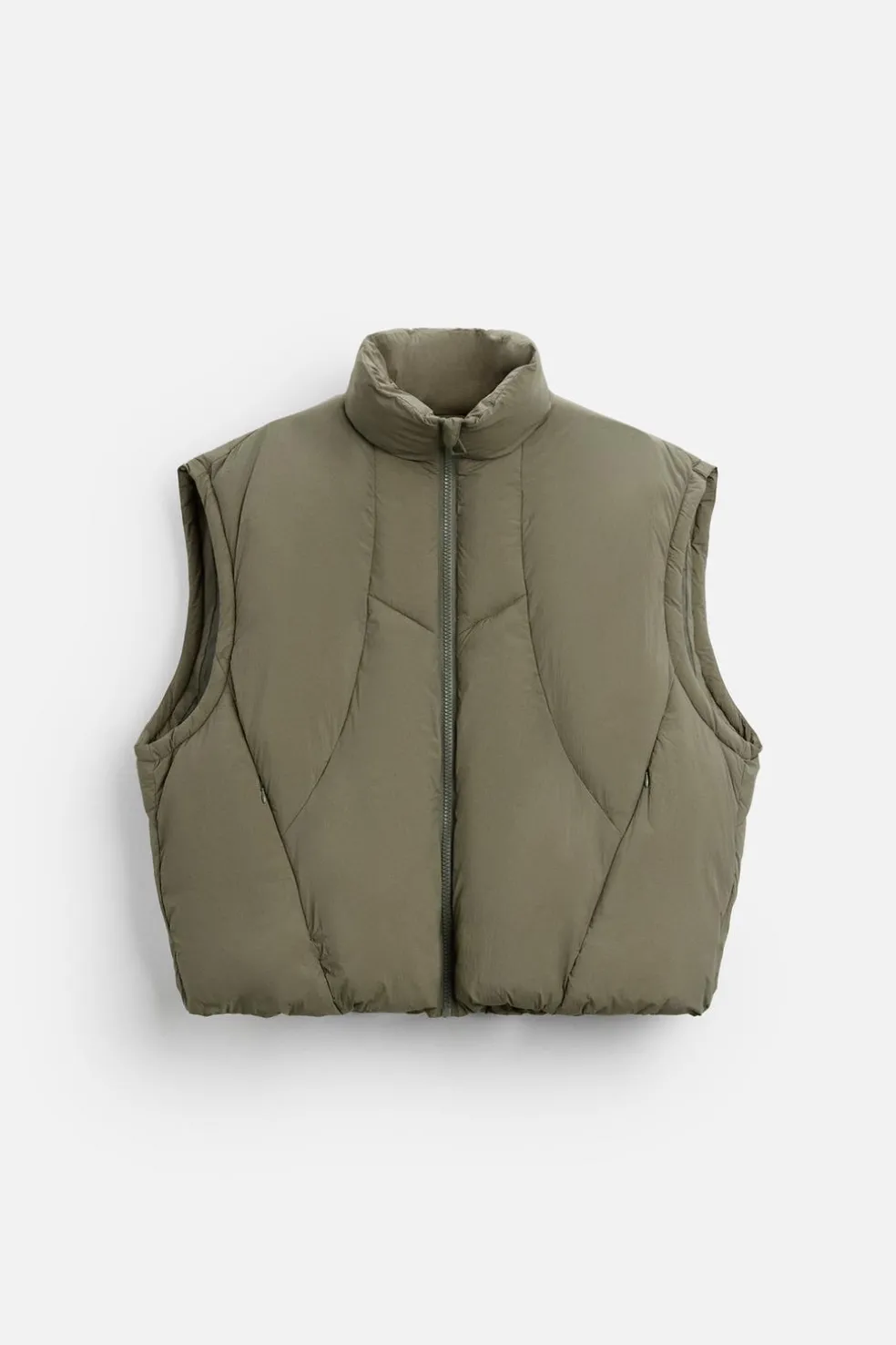 ZARA Coletes^COLETE ACOLCHOADO BOXY FIT Caqui
