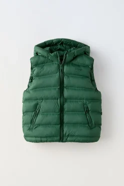 COLETE ACOLCHOADO CAPUZ WATER REPELLENT-ZARA Cheap