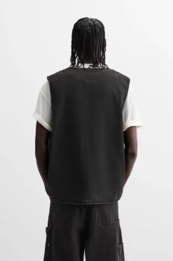 ZARA Blusões|Coletes^COLETE DE GANGA COM BOLSOS Castanho-escuro