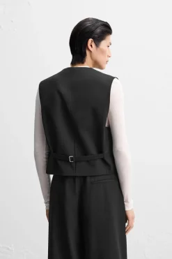 ZARA Coletes^COLETE DE TRAJE X NANUSHKA Preto