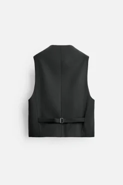 ZARA Coletes^COLETE DE TRAJE X NANUSHKA Preto